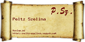 Peltz Szelina névjegykártya